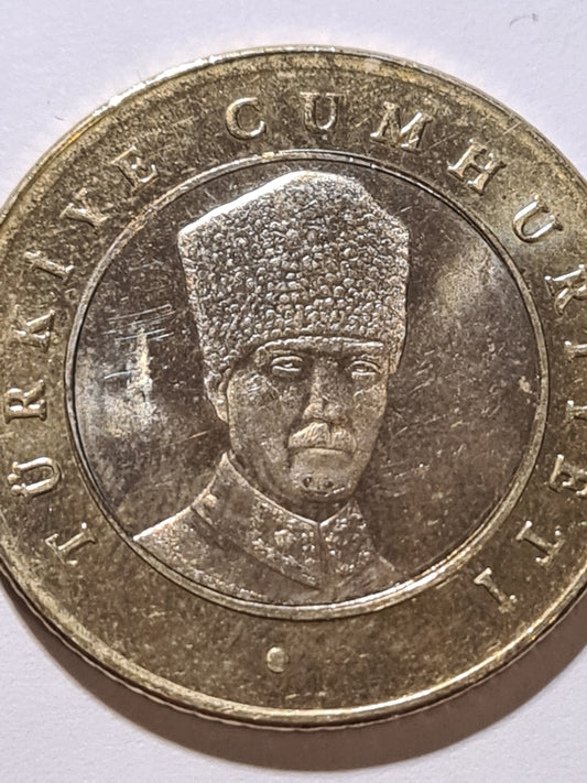 Türkei 5 Lira 2024 Fehlprägung / Atatürks Gesicht ist erhaben