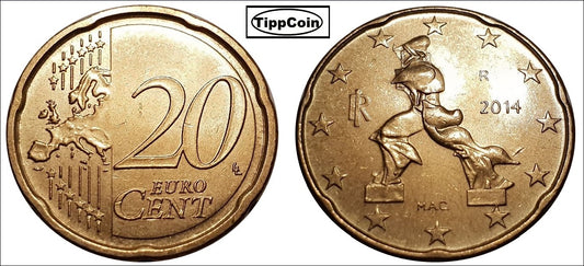 Italien 20 Cent 2014 Materialüberschuss