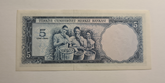 5 Lira 1961 Türkei UNC.