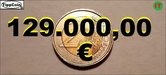 Italien 2 Euro 2002 – „Spiegelei“ Fehlprägung – Einmalige Fehlprägung