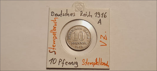 10 Pfennig 1916 A Rare