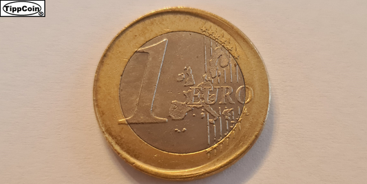 Italien 1 Euro 2002 – Extrem dezentriert und ohne Riffelrand