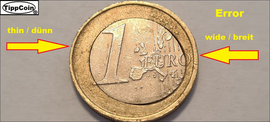 Deutschland 1 Euro 2002 G Fehlprägung /  Spiegeleimünze
