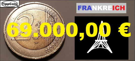 Frankreich 2 Euro 1999 Fehlprägung / Doppelprägung