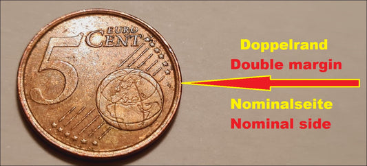 5 Cent mit doppelrand