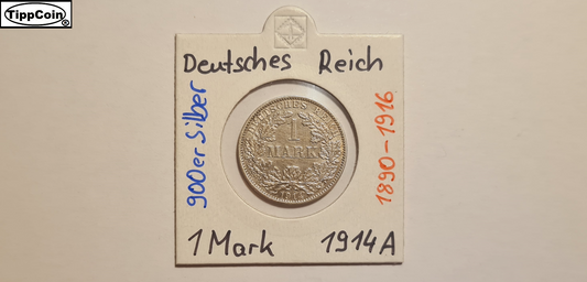 1 Mark 1914 A Silber Deutsches Reich / 1 Mark 1914 A Silver Germany Empire