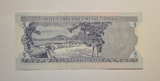 5 Lira 1976 Türkei / 6 Emission / 2 Ausführung UNC.