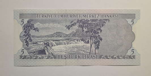 5 Lira 1976 Türkei / 6 Emission 2 Ausführung in UNC.