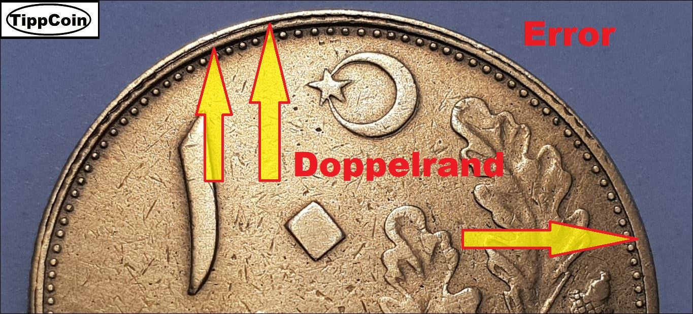 10 Kuruş 1928 RRRRRR – Einzigartige Fehlprägung