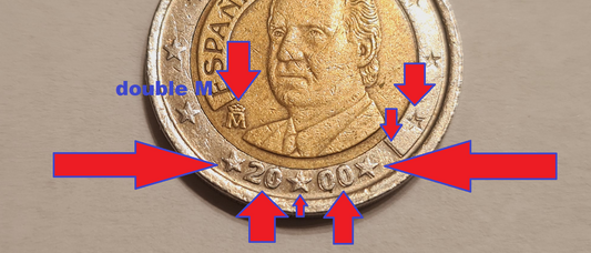 Spanien 2 Euro 2000 Doppelprägung