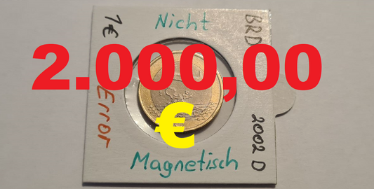 Deutschland 1 Euro 2002 D – Nicht magnetisch